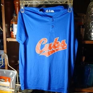 Alleson Athletic- L Youth #36-Cubs Kids Blue Button Down Shirt